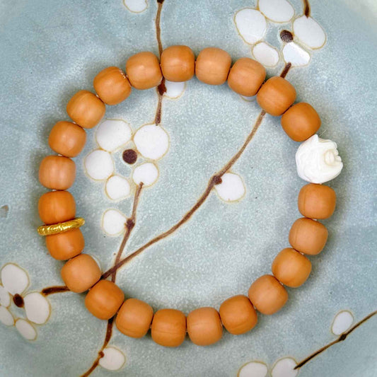 “Bodhi Light” Sacred Walnut Bracelet – Handcrafted Talisman of Awareness