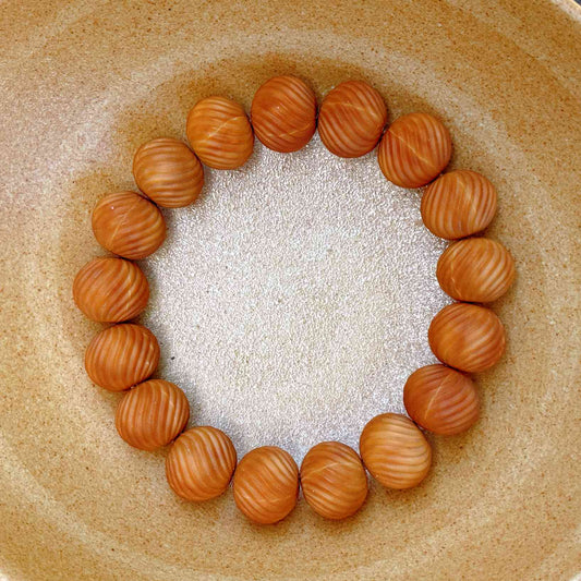 “Ripple Path” Sacred Walnut Bracelet – Handcrafted Talisman of Flow