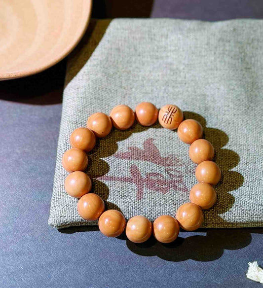 “Mindseed” Sacred Walnut Bracelet – Handcrafted Beacon of Clarity