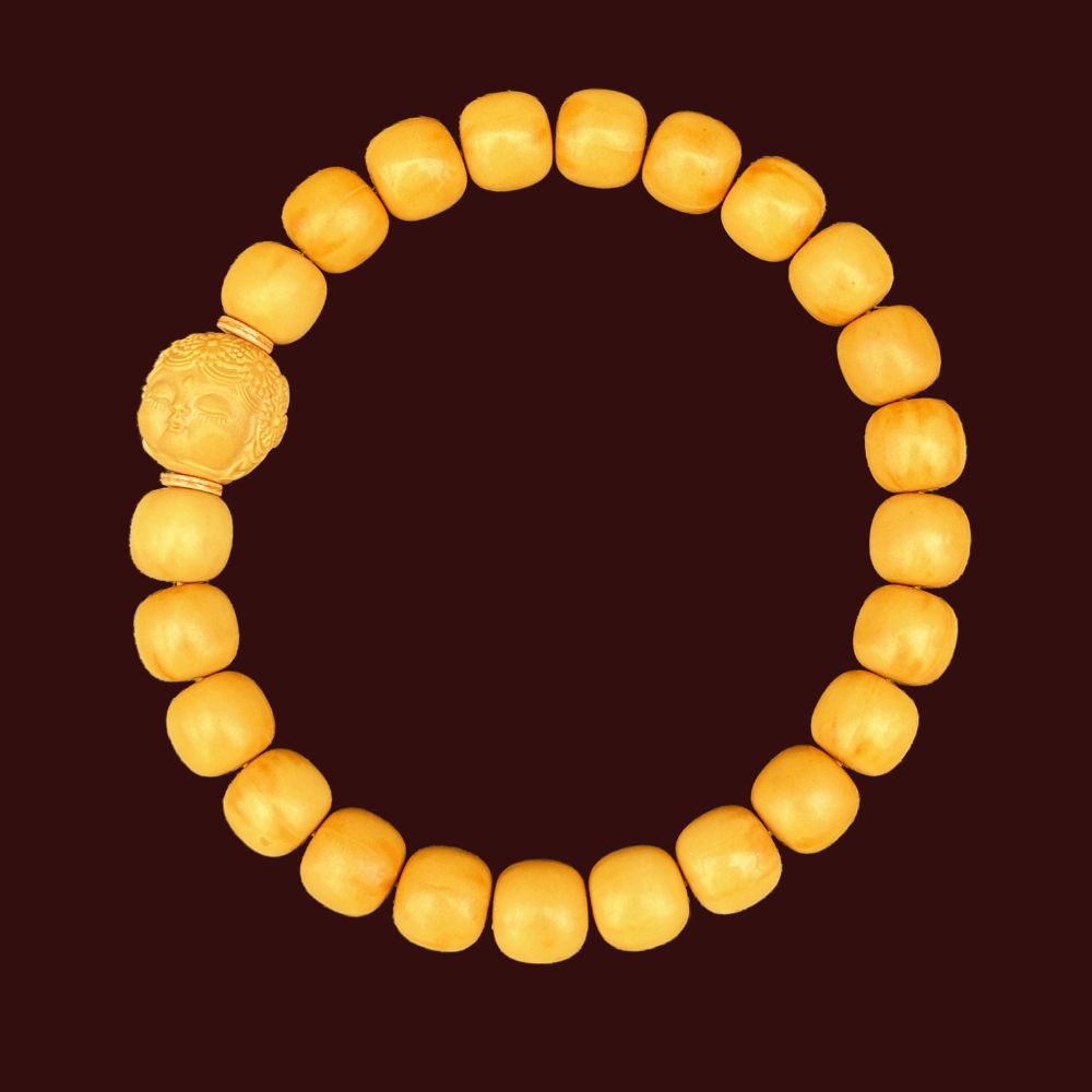 “Garonne” Sacred Walnut Bracelet – Hand-Carved Blessing of the Dragon King's Daughter