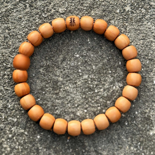 “Driftform” Sacred Walnut Bracelet – Handcrafted Talisman of Flow