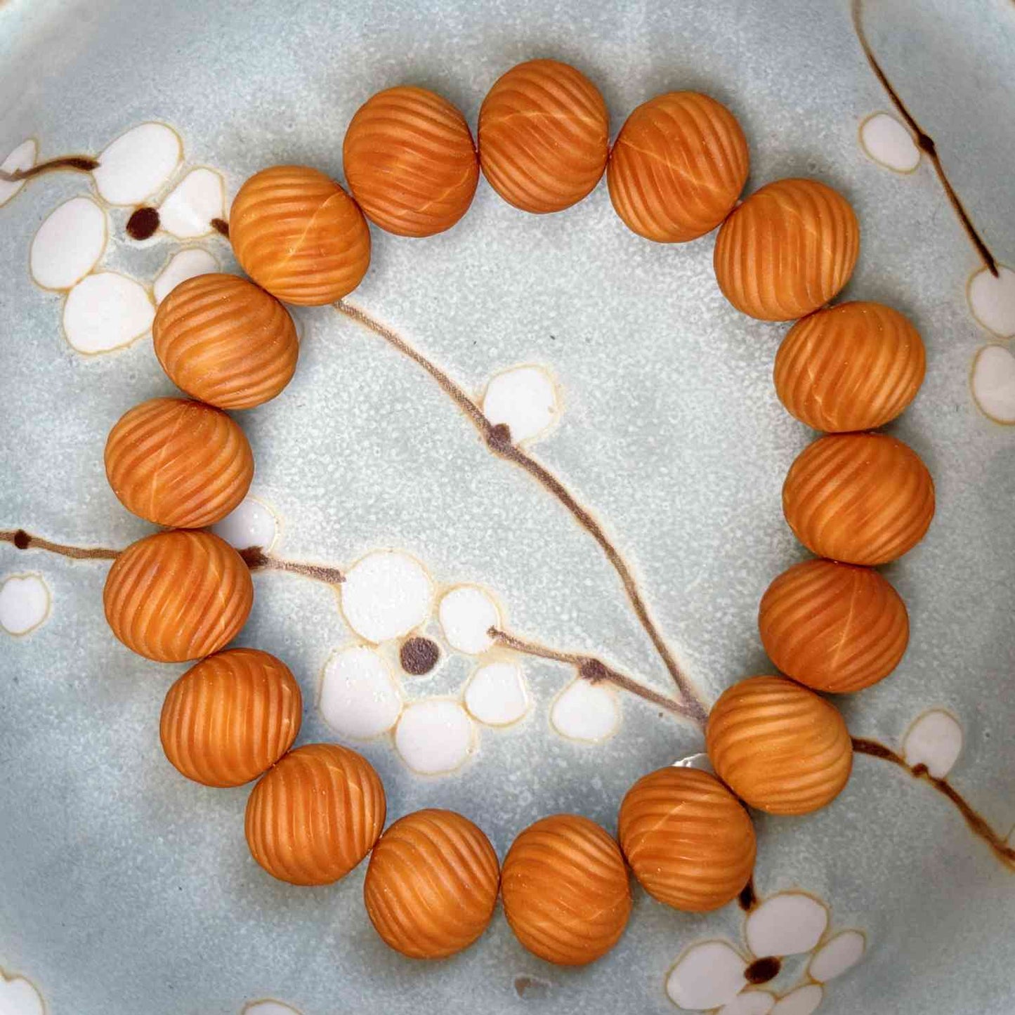 “Ripple Path” Sacred Walnut Bracelet – Handcrafted Talisman of Flow