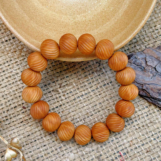 “Ripple Path” Sacred Walnut Bracelet – Handcrafted Talisman of Flow