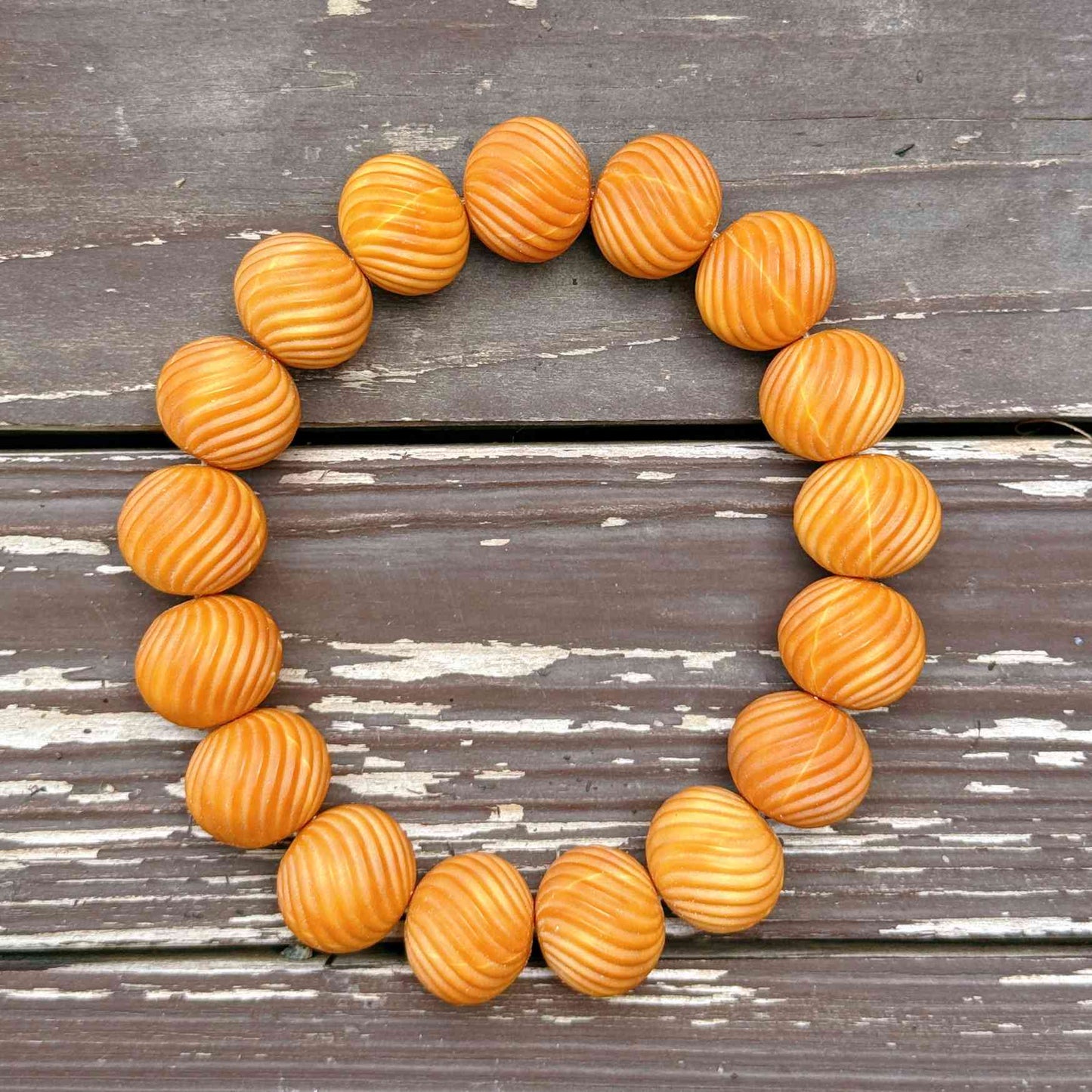 “Ripple Path” Sacred Walnut Bracelet – Handcrafted Talisman of Flow