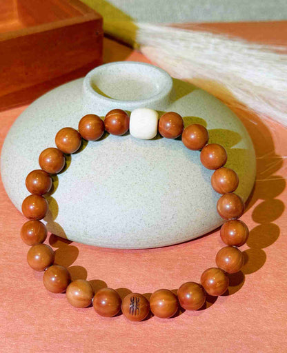 “Minghui” Sacred Walnut & Jade Bracelet — Clarity Within Stillness