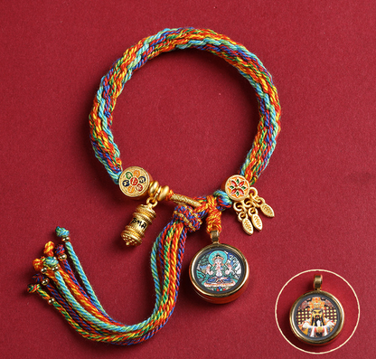 Reincarnation Blessing Bracelet – Woven Tibetan Amulet for Luck, Calm & Peace